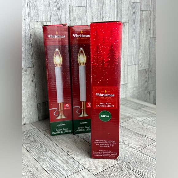 Christmas Tree Shop Electric Brass Base Candle Light 4pk NEW - Picture 6 of 6
